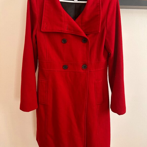 Red Hallmark Peacoat - Picture 1 of 3